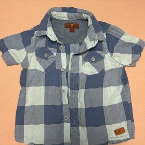 7 For All Mankind 24M Blue Button Up Shirt